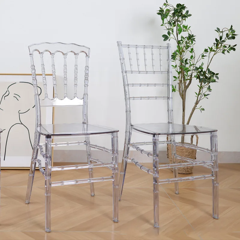 Factory wholesale PC plastic Transparent and firm material hotel canteen restaurant Wedding chair