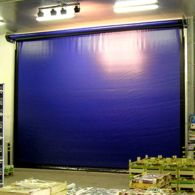 Промышленное охлаждение высокая скорость рулонные двери молния морозильная камера дверь из ПВХ