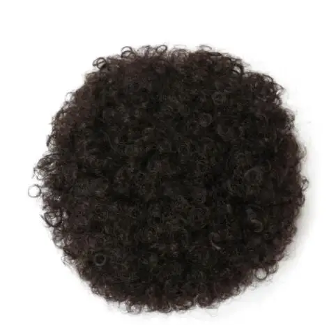 
Hairpiece Hair Afro Puff Bun Synthetic Curly Chignon For Black Women With Drawstring And Clips Wig Size Ponytail Hair Extensions 