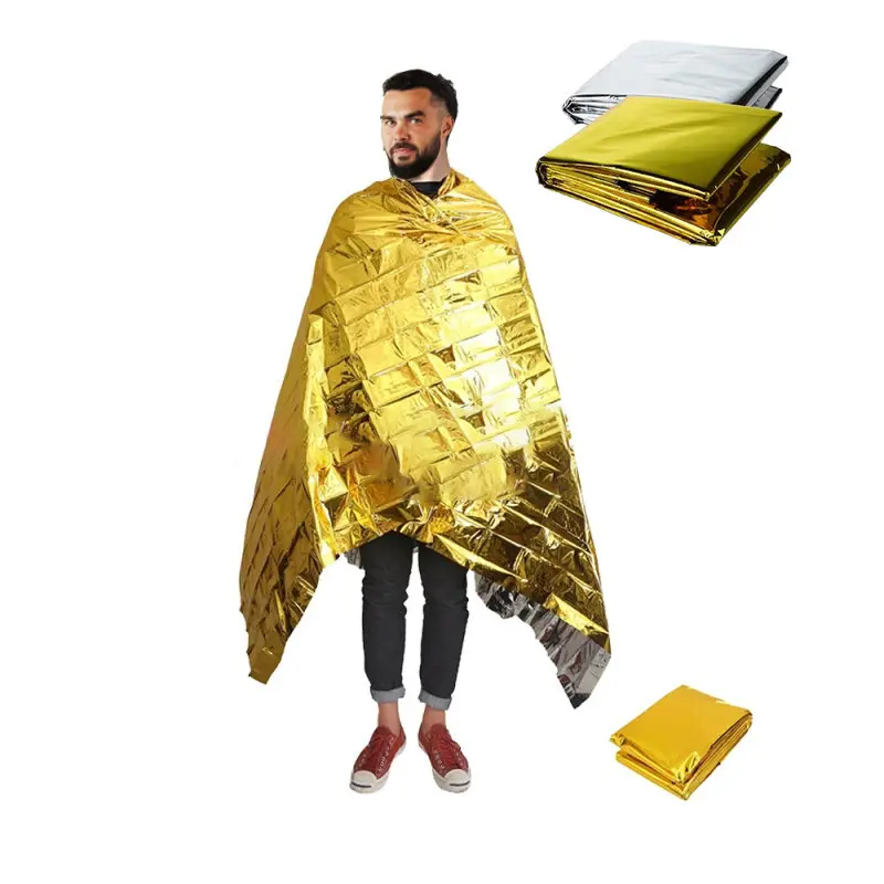 Первая помощь, марафоны для выживания, золотой и серебряный цвет, набор для первой помощи, майларовые термальные одеяла для походов