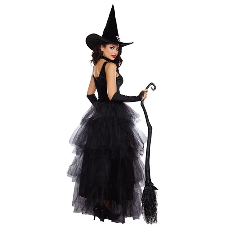Adults Halloween Costume Cosplay Club Party Witch Outfits Hat Dress Glove Belt Women Halloween Clothes Suit