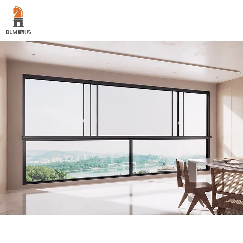 Best hurricane impact windows Modern Ultra-Slim Aluminum Sliding Glass Windows Modern Slim Frame Sliding Window