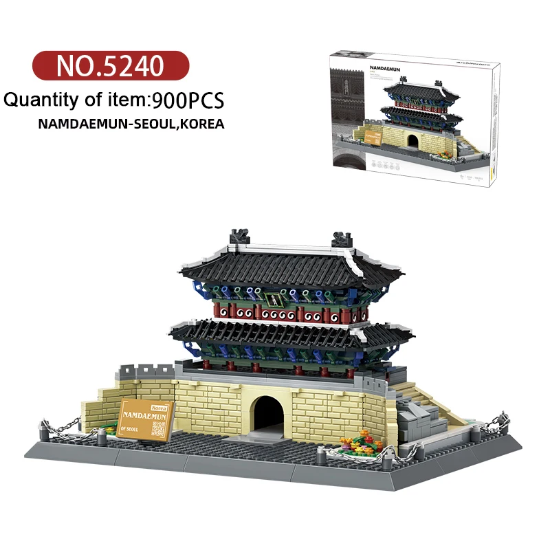 Набор 5240 блоков Namdaemun-Seoul Korea 900 шт. пластиковые строительные игрушки креативные подарки MOC кирпичи развивающие для детей Juguetes