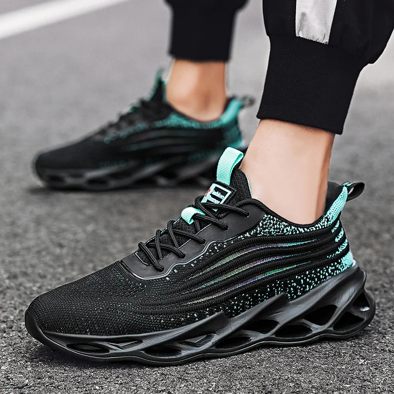 High quality fly weaving running shoes men sneakers brand mesh tennies new walking style men shoes