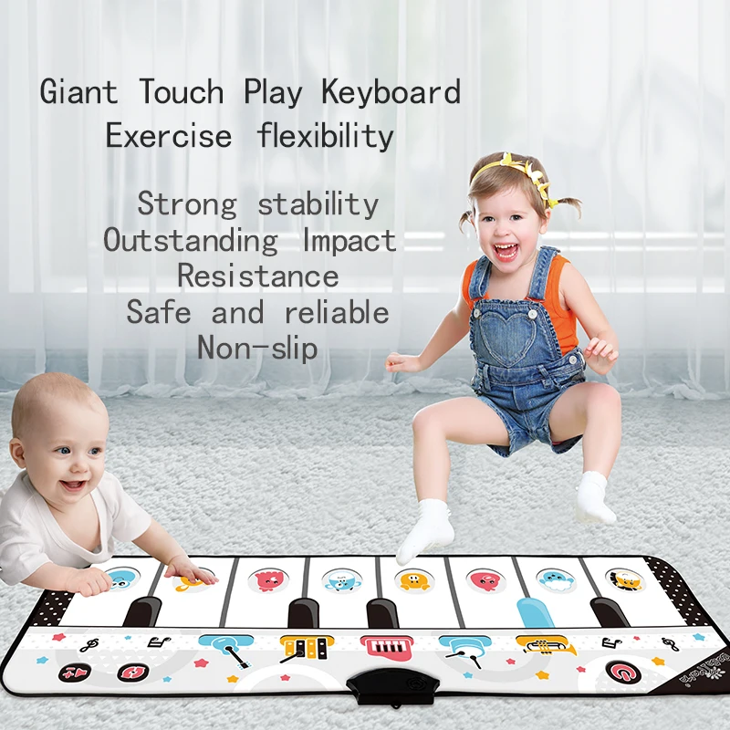Лидер продаж, гигантский танцевальный коврик для пианино, 16 кнопок, детская электронная клавиатура, музыкальный игровой коврик, игрушка