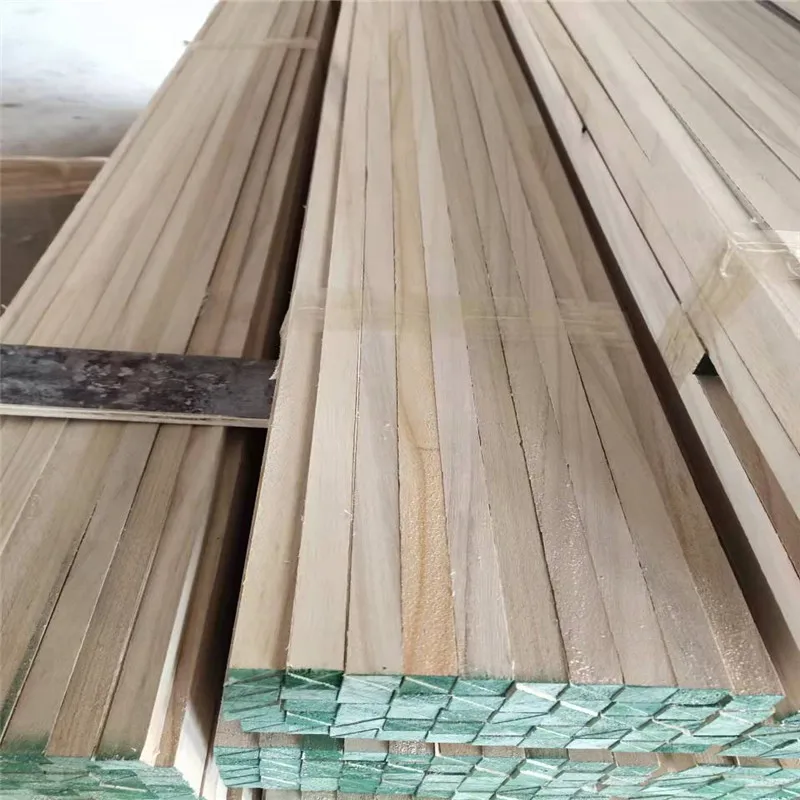 Paulownia Wood Chamfer Strips Batten Board Sawn Timber Strip