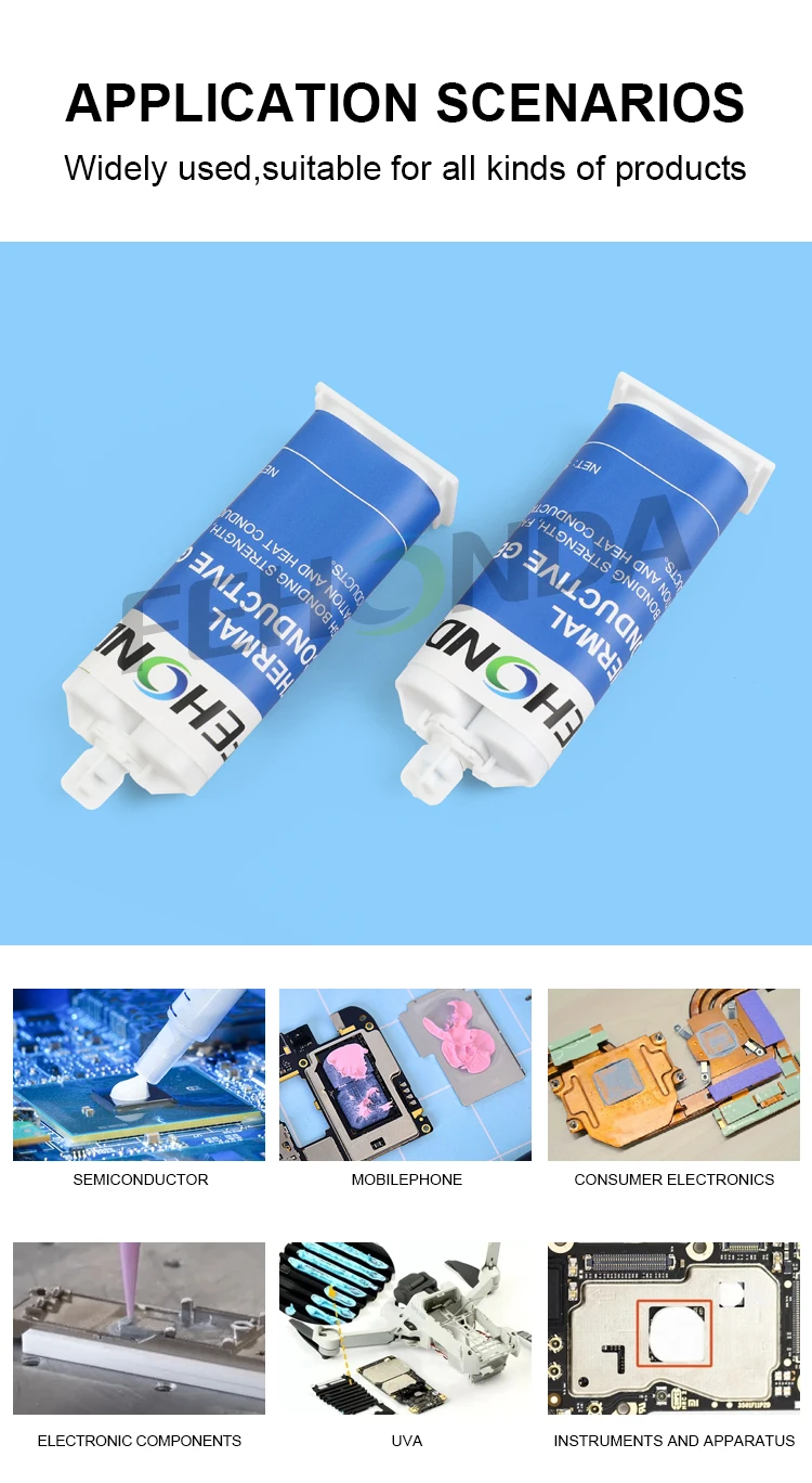 Feihongda 3.8W 6W 8W Hot Sale Heat Resistant High Thermal Conductive Silicone Gel Paste For Led Car Pcb