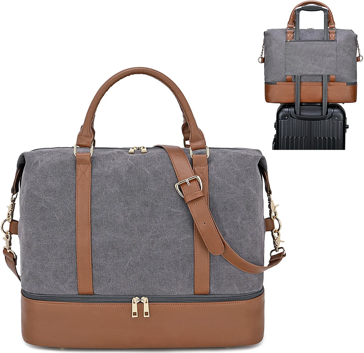 NEW style large capacity folding travel bags luggage set trolley suitcase luxury travel bag individual shoes compartment bags