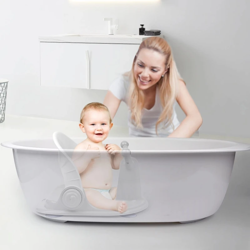 Adjustable Snail Shaped Child Newborn Baby Amp Seat Shower Bath Rack Tub Seat Chair for Baby Sit-up Bathing