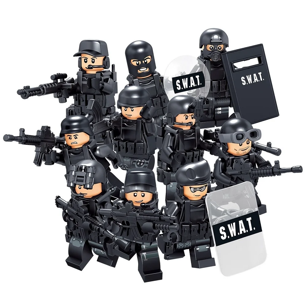 Wholesale Competitive Price Blind Box Toys SWAT Figure Series Building Blocks