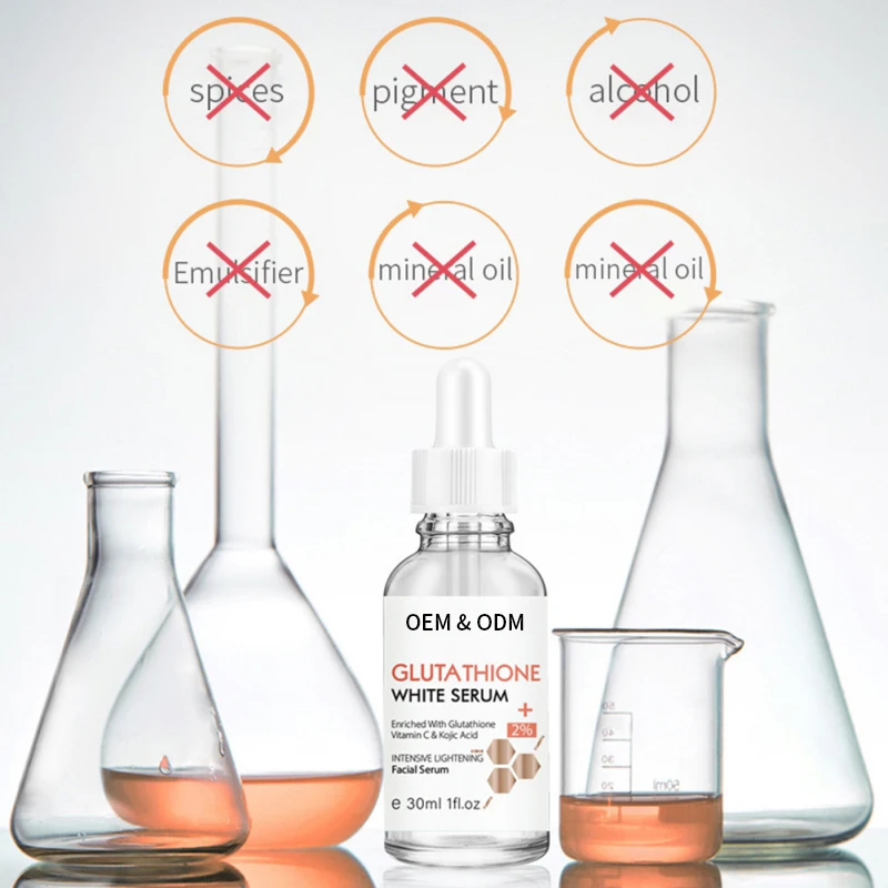 Brightening Facial Serum Kojic  Acid Glutathione Moisturize Skin Oil Control 2% Glutathione White Serum