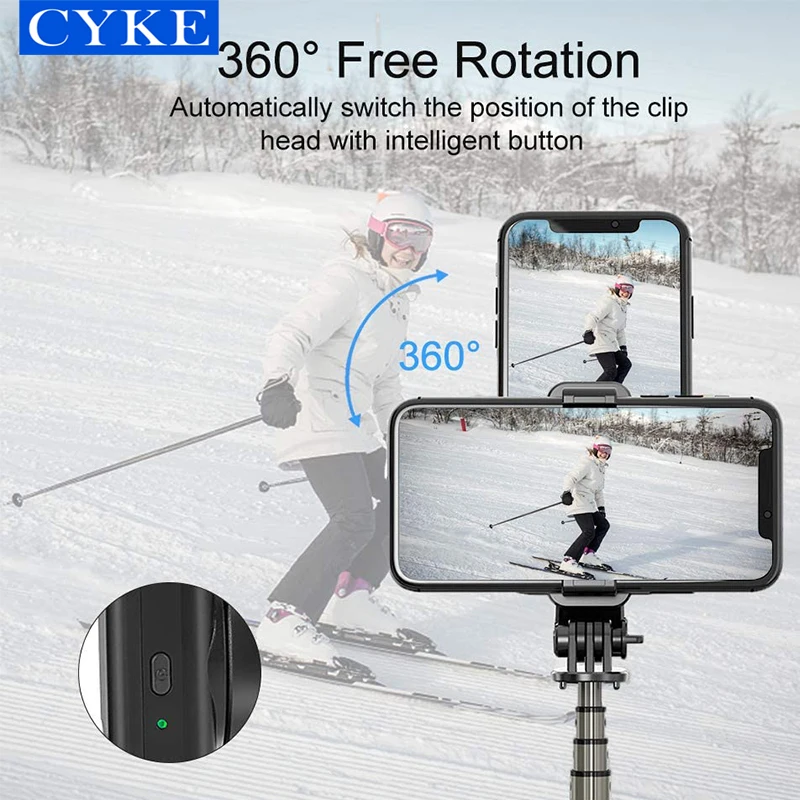 CYKE L08 Estabilizador de telefono Grabacion de video Universal Wireless Bluetooths Selfie Stick Handheld Smartphone Gimbal