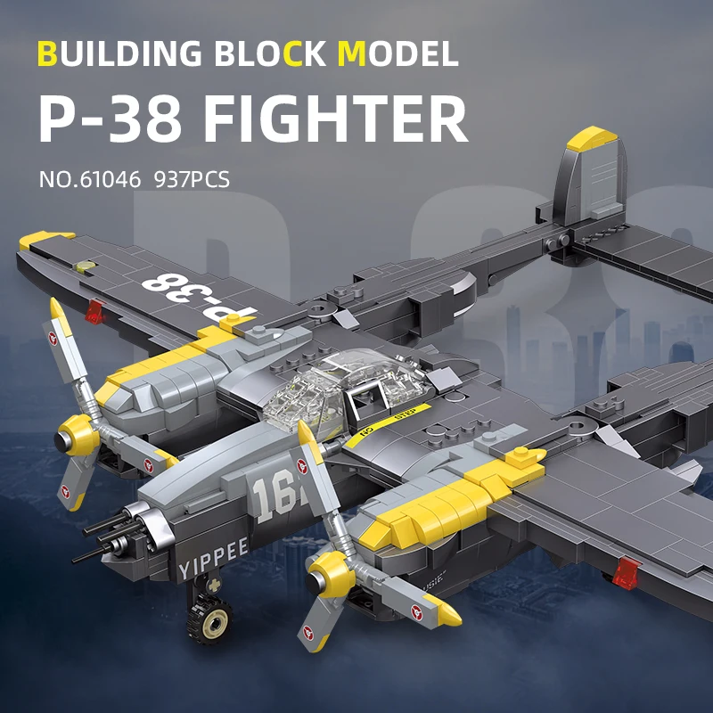 JIESTAR TOYS 937 pcs boys WW2 army military plane airplane aircraft building blocks brick toy children diy plastic airplane toy