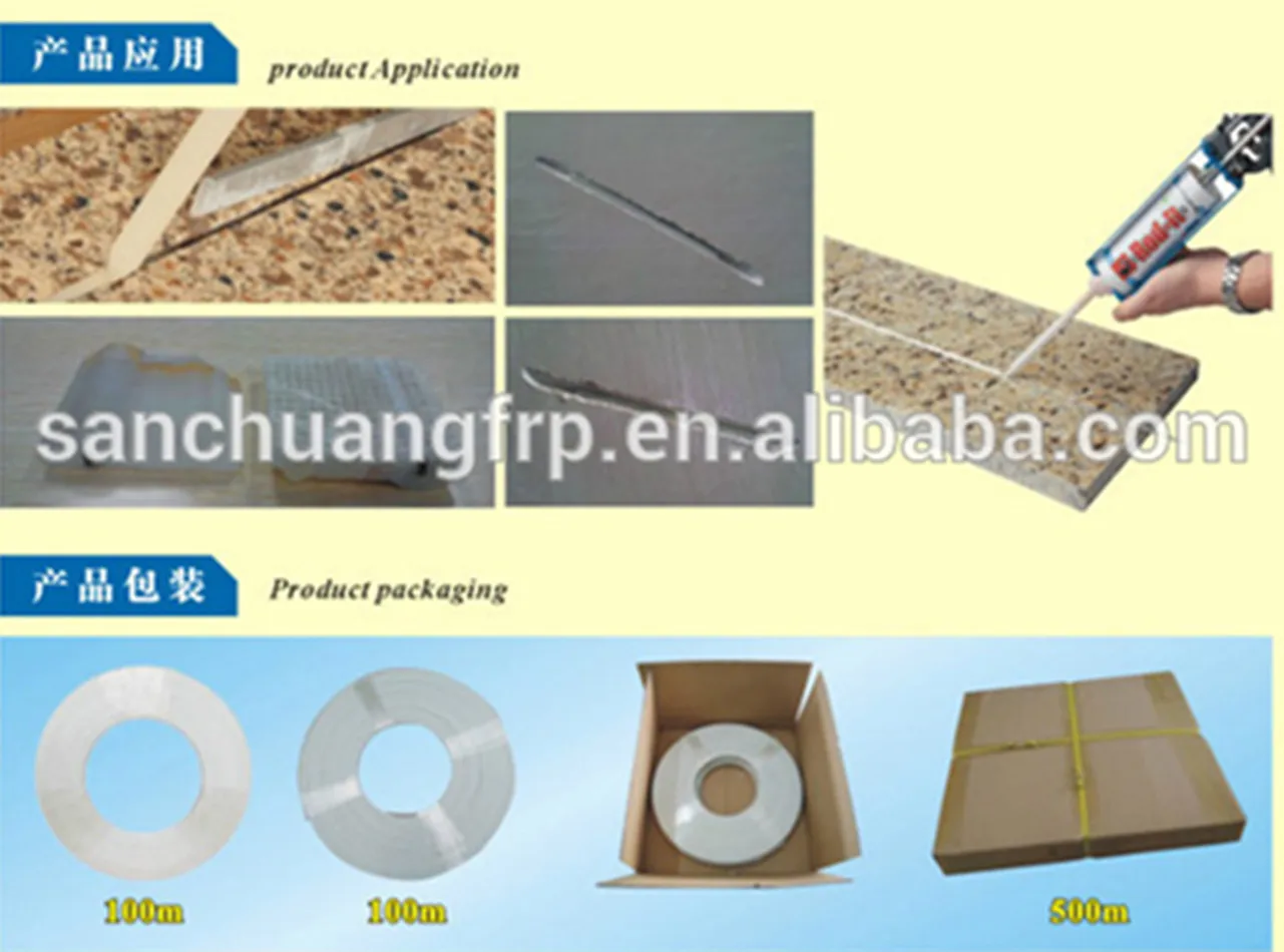 Высококачественные 10 мм * 3 мм * 100 м/рулон, Стекловолоконные стержни, мрамор, гранит, камень, Стекловолоконные стержни