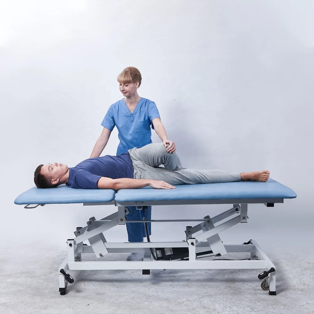 Physical therapy beds rehabilitation equipment 2 section Exercise electric bed elderly care massage bed