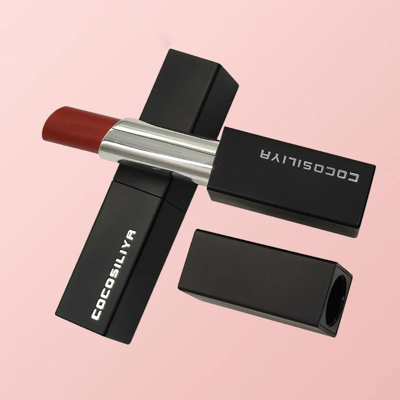 Lid Tube Matte Liquid Lipstick Private Label Long Lasting Waterproof Nude Vegan Velvet Customize Logo 40 Color Black 4G Mineral