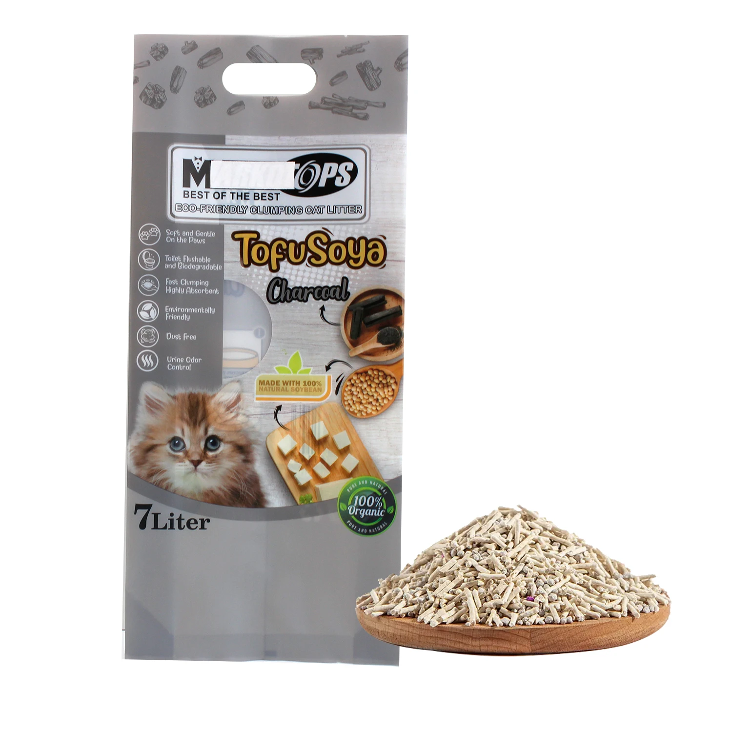 Manufacturer Price Natural Eco Friendly Flushable Fast Clumping Tofu Cat Litter