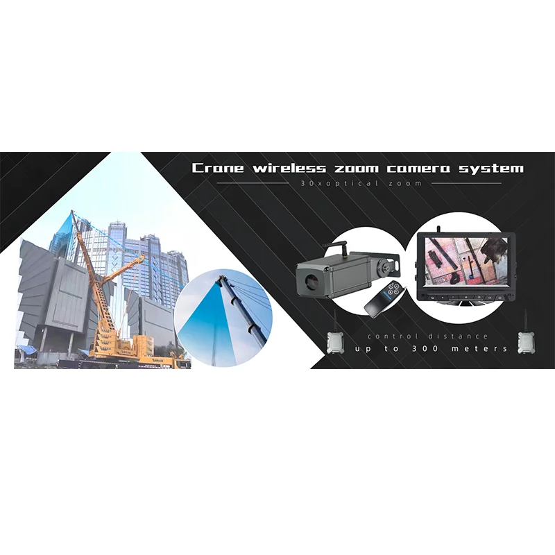 Professional Camera Hook Monitoring System Wireless 30x Optical Zooming for Construction Crane Hydraulic Boom Crane Marine Crane