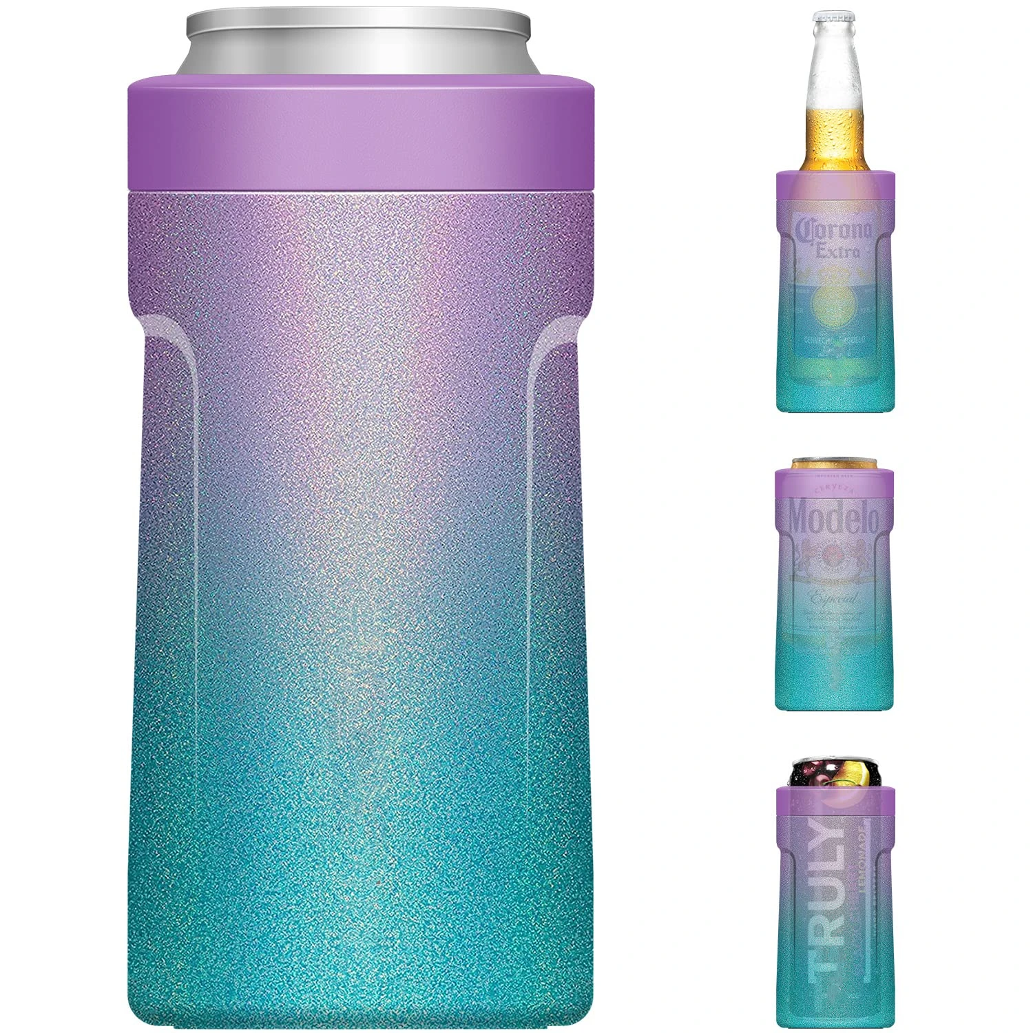 12oz personalized custom stainless steel vacuum insulated double wall metal beer bottle can insulator cooler holder