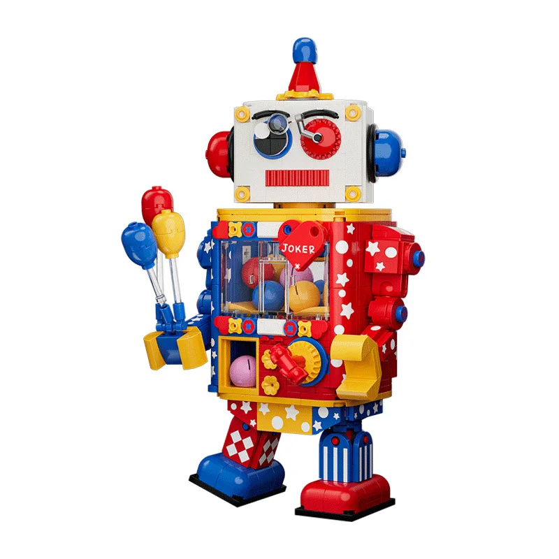 Joker Twist Egg Robot MOC Bricks Truth or Dare Funny Family Party Game for Children Building Blocks toy JAKI 8219