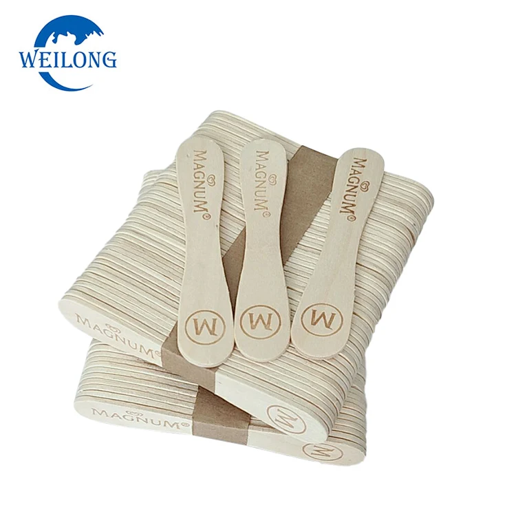  Food grade round ice cream spoon/ice wooden