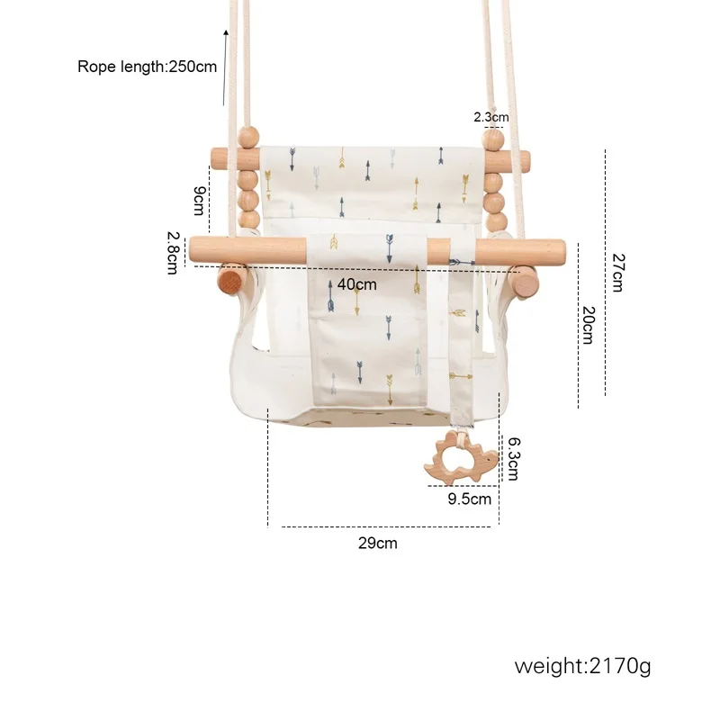 Superior goods Baby patio swing indoor fabric toys children cloth pocket floral swing outdoor hanging basket baby rocking chair