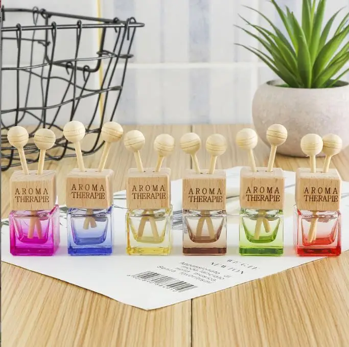 8ml car Air Freshener Outlet Clip Glass Car Perfume Bottle for Essential Oil Crystal Car-styling Auto Ornament Perfume Pendant