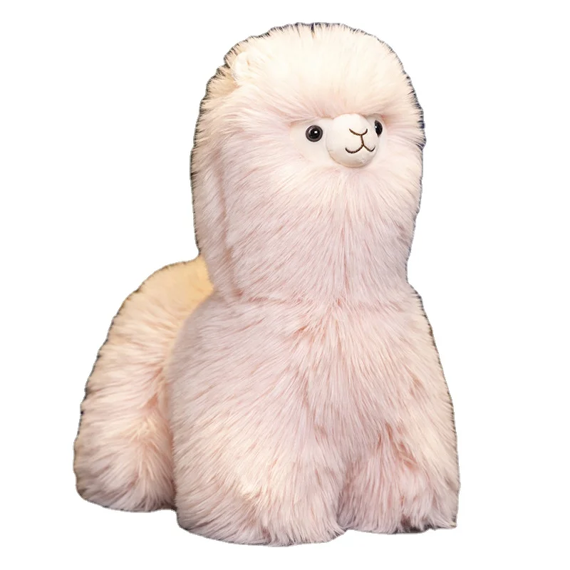 32/40/50/80cm Lovely Long-haired Alpaca Plush Toy Stuffed Animal Doll Cute Standing Alpaca Home Decoration