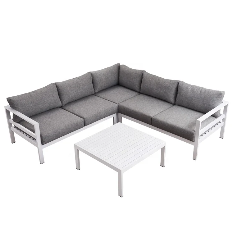 Factory Wholesale Modern Lounge Set Lazy Waterproof Furniture Garden Outdoor Sofa Aluminium
