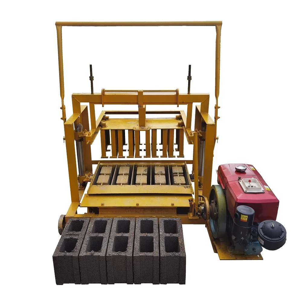easy to operate diesel powered hollow concrete cement small brick making machine in peru