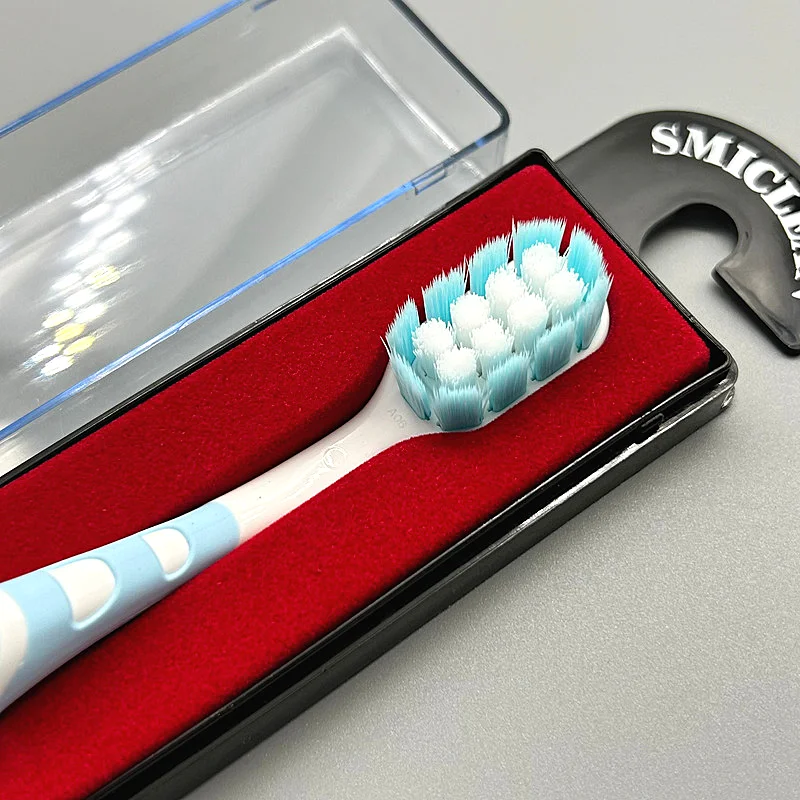 Popular Luxury business style soft bristles plastic box package adult toothbrush for couples