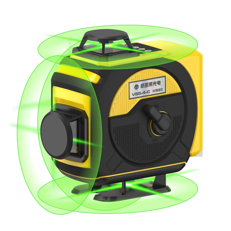 16 lines green light 360 degree 4d laser leveling tool  and sticking to the wall automatic leveling laser level 4D