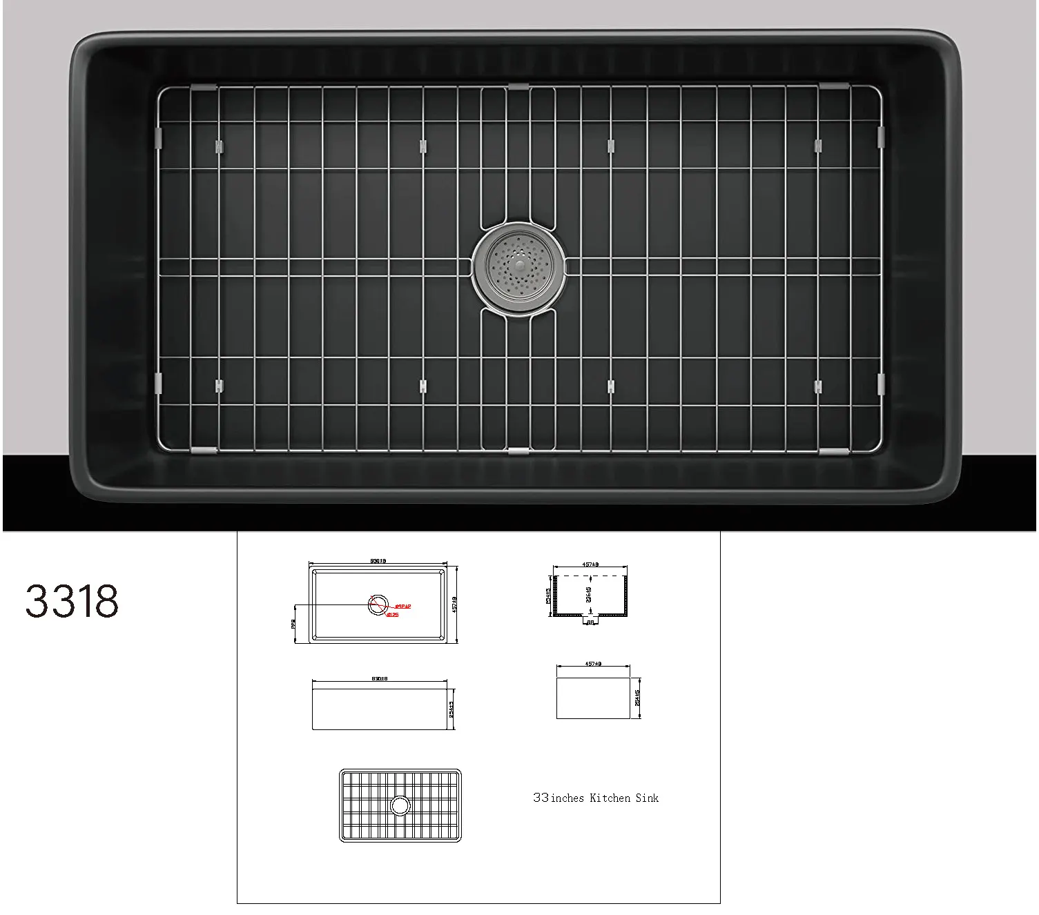 American Hotel Wholesale Copper Copper Fire Clay Kitchen Sink 33 Ffc Under Black Ceramic Kitchen Sink - Buy Fireclay Kitchen