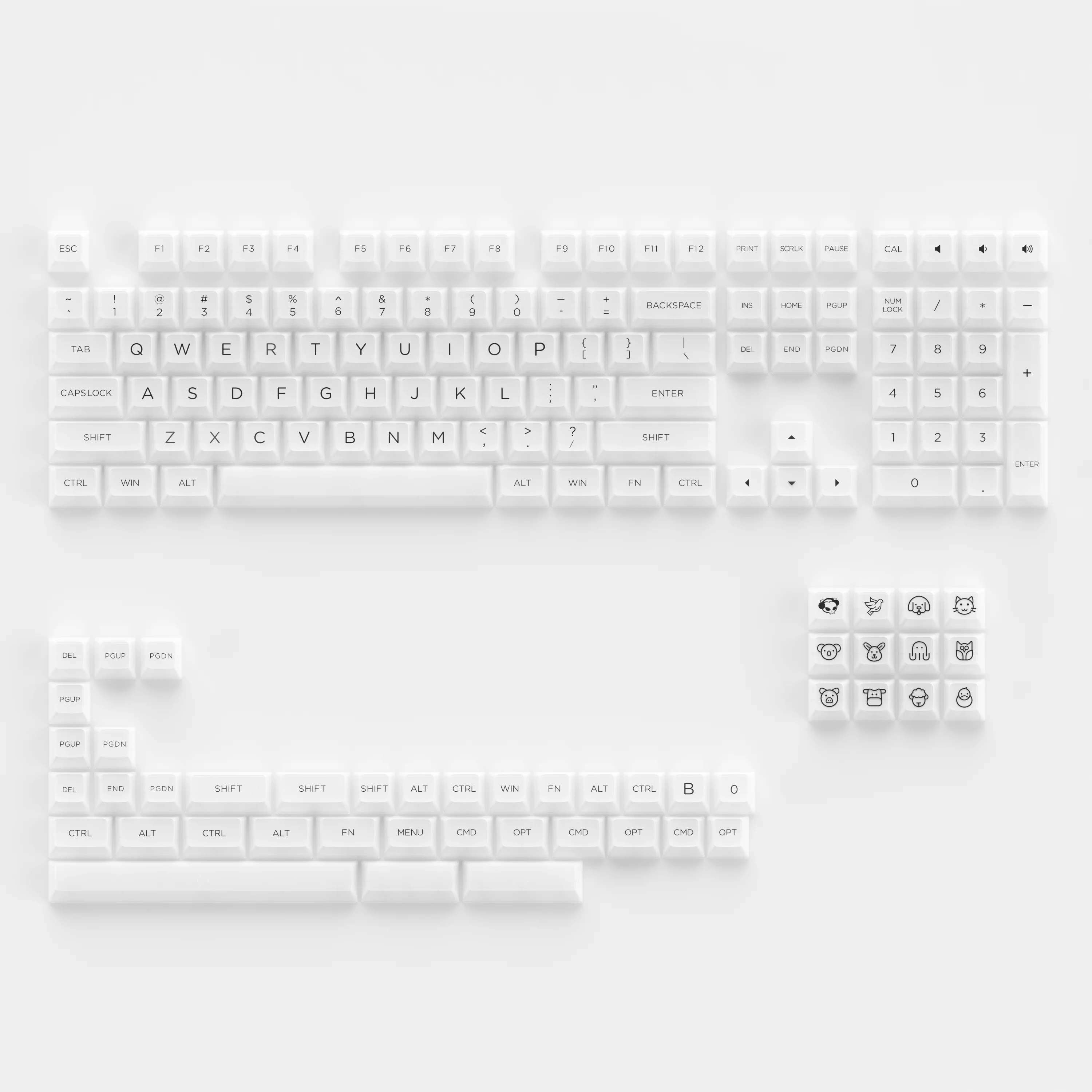 Akko Mechanical keyboard Clear translucent Keycap set Cs jelly Switches Cherry ASA Profile PBT Double shot Keycaps