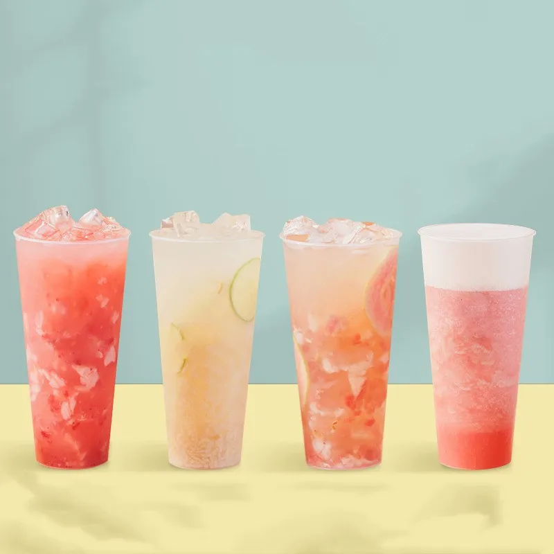 High Quality Disposable Transparent Plastic Bottle 500ml Takeaway Plastic Bottle Square Takeaway Boba Drinking Bottle