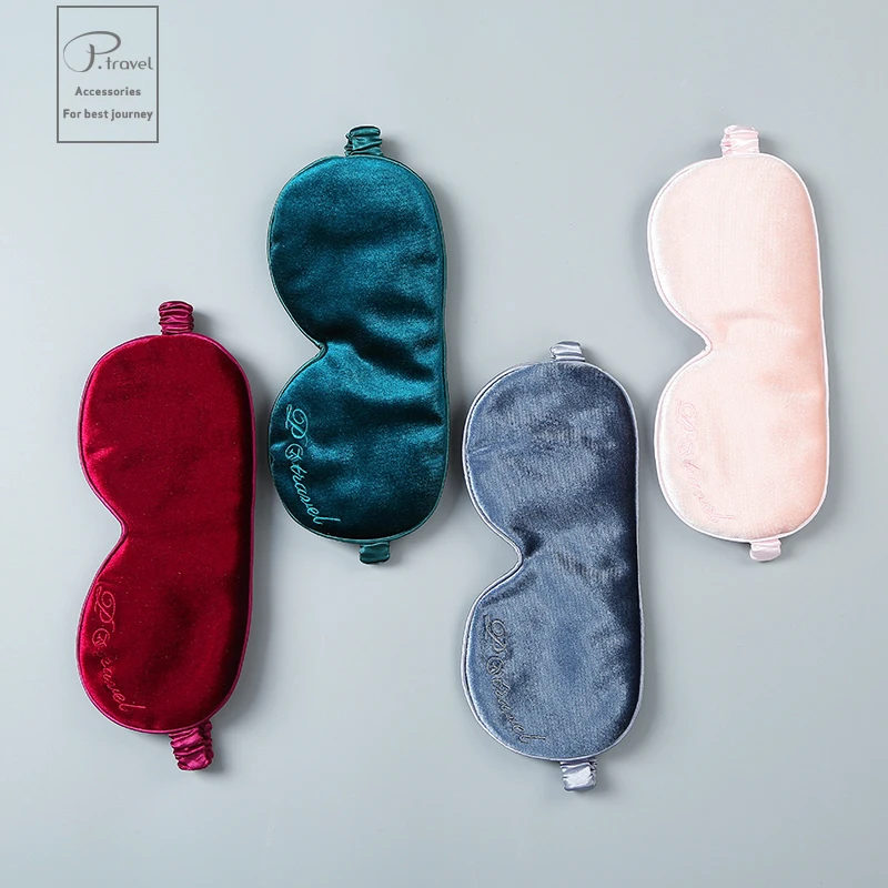 P.Travel Wholesale Easy To Carry Red Durable Velvet Eye Patch Eye Sleep Mask For Relaxing