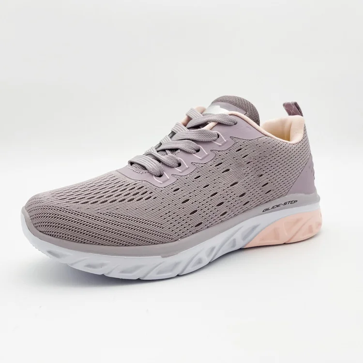 Ultralight Ventilate Breathable Comfort Black Sports Running Lace-up Shoes For Women