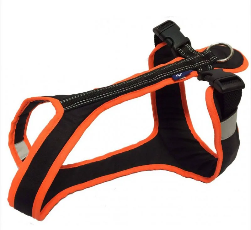 Dog  Harness and Leash Escape Proof Pet Vest Harness Zero DC Shorter Harness Black/neonorange