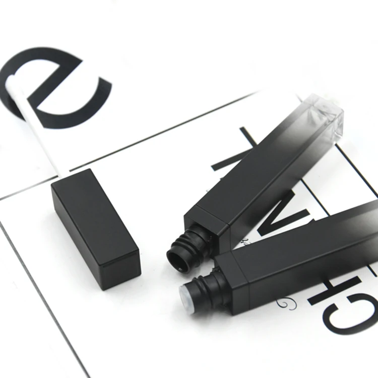 Makeup Cosmetic Gradient Black Empty Plastic Lipgloss Tube Lipgloss Packaging Container/Bottle