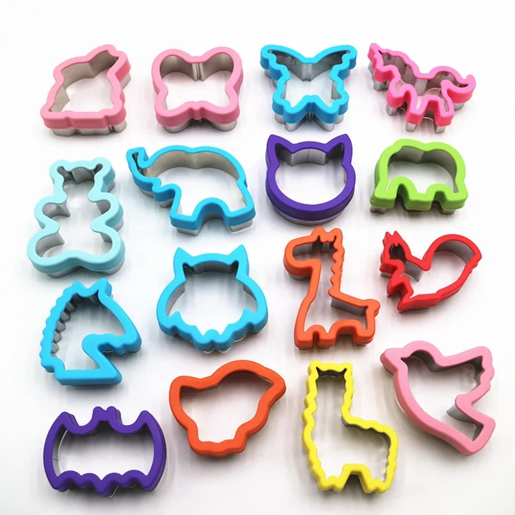 
Metal animal shaped Sandwich cutter for kids bread mold cookie stamp baking tools dinosaur bear unicorn shapes 