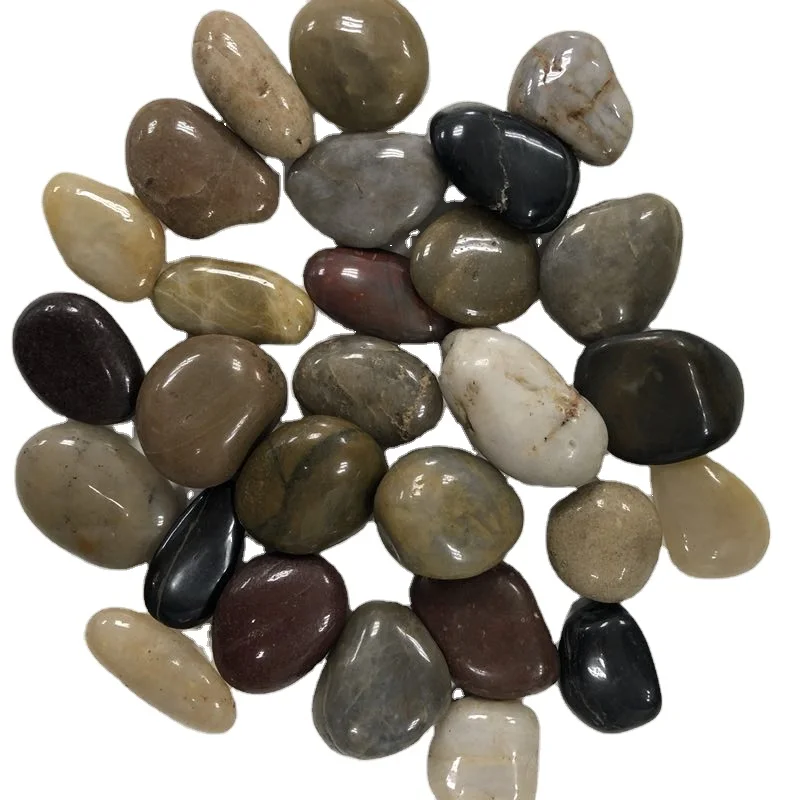 garden decoration Natural MAX color Polished Stone Pebbles, Black River Rock Pebble