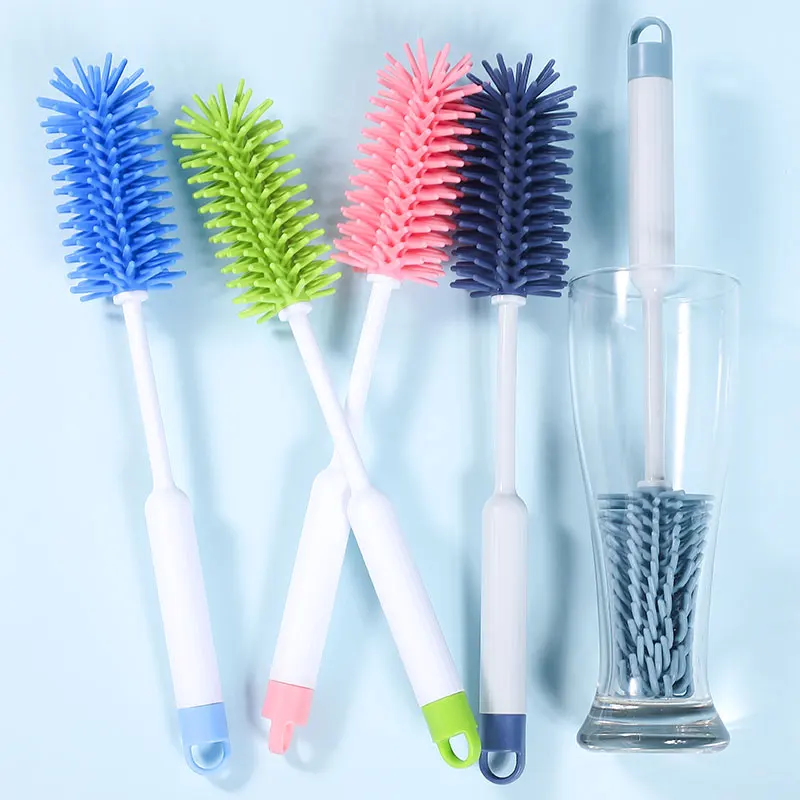 Silicon Water Baby Bottle Cleaning Brush Set, Silicone Bottle Sponge Brush Cleaner