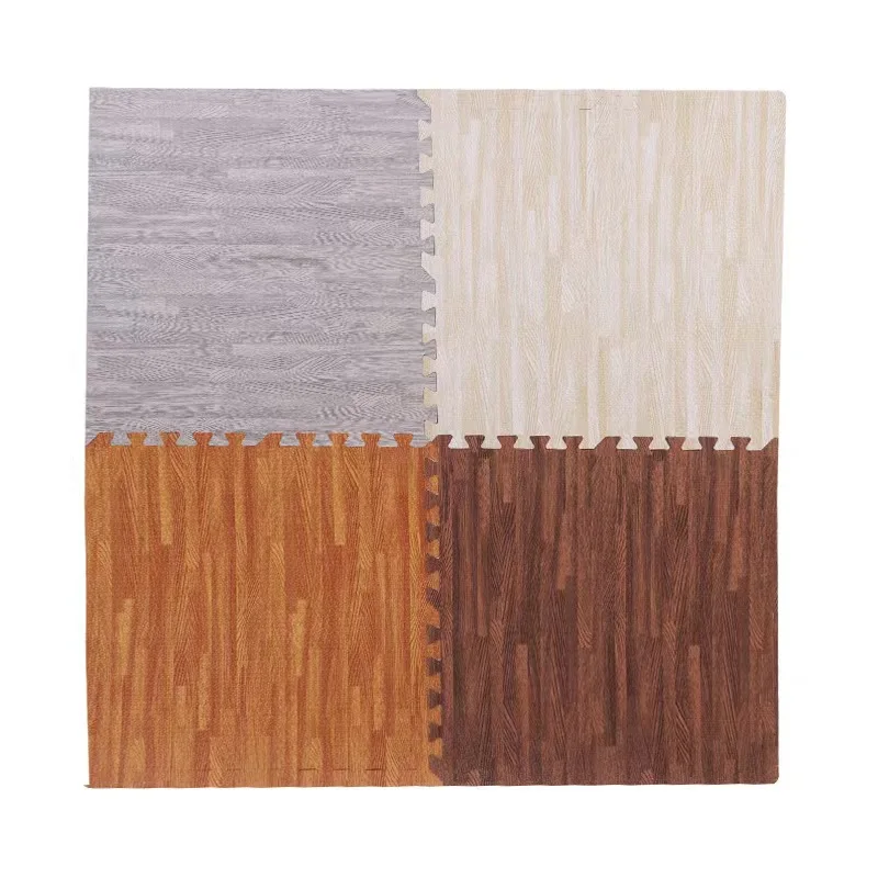 Foam Play Puzzle Mats Wood Grain Soft Non-Slip Diy Toy Floor Carpets Reduce Noise Interlocking Foam Floor Mat