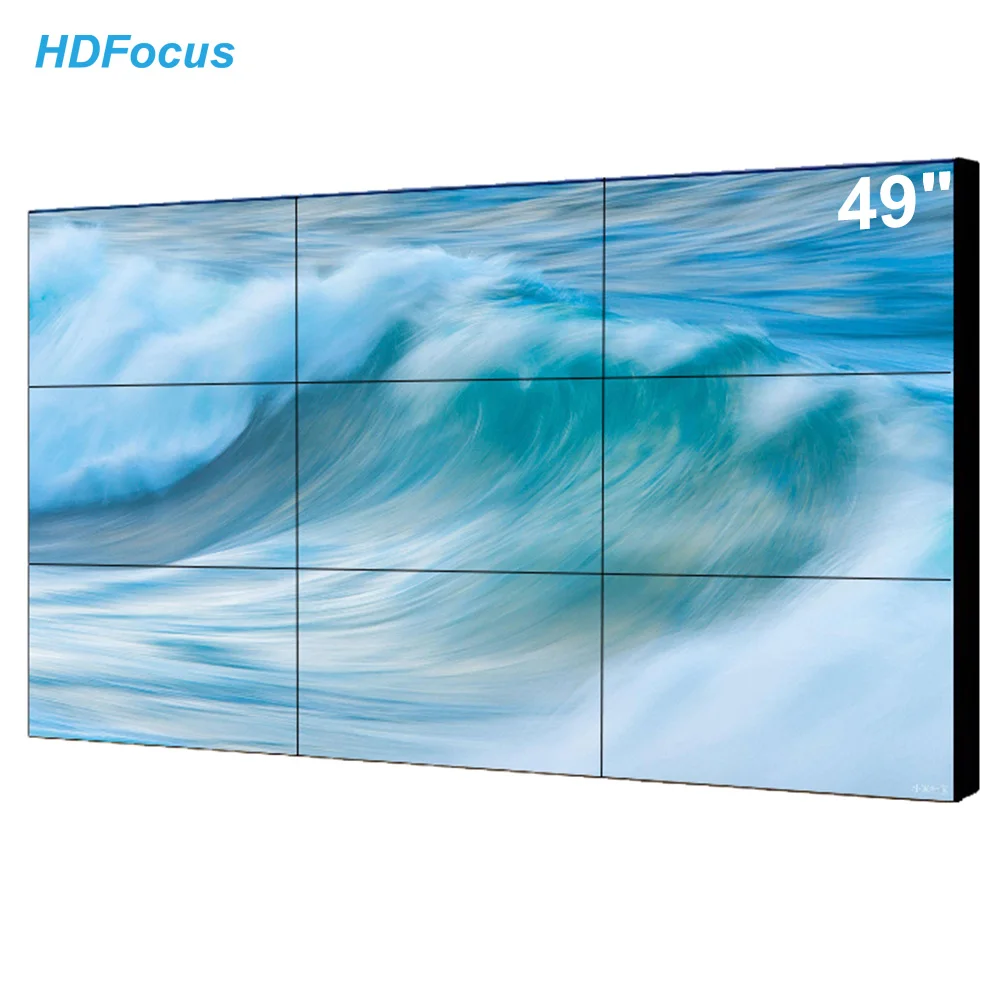 49 Inch Indoor Advertising Video Player Panel Floor Stand Ultra Narrow Bezel 3x3 Lcd Video Wall Manufacturer