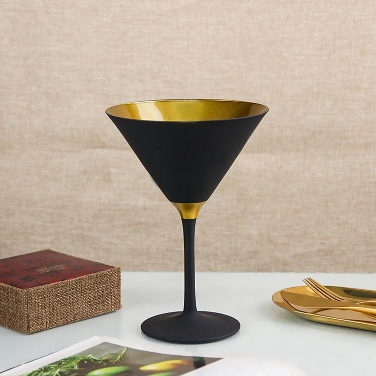 Creative Matte Black High-Quality Goblet Champagne Glass Cocktail Glass Water Glass Set