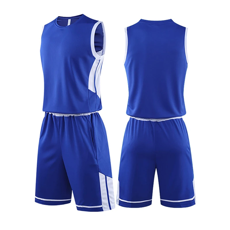 Wholesale Men Polyester Spandex Basketball Jerseys Clothes High Quality Breathable Basketball Uniform Set/
