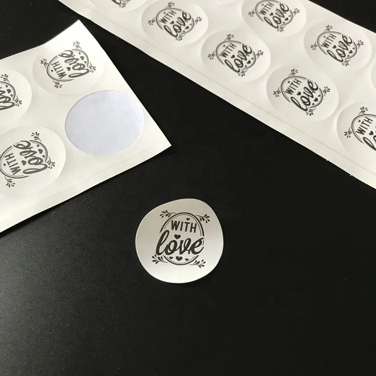 Bespoke Custom Logo White Self Adhesive Stickers Printing Company for clothing