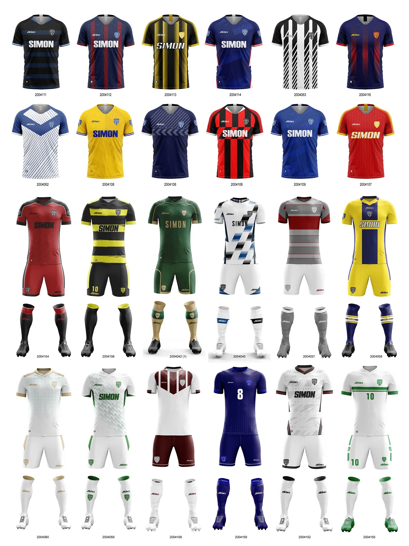 Custom Wholesale High Quality Team Sport Club Jersey Set Sublimation Football Shirts Football Uniform Men Soccer Wear