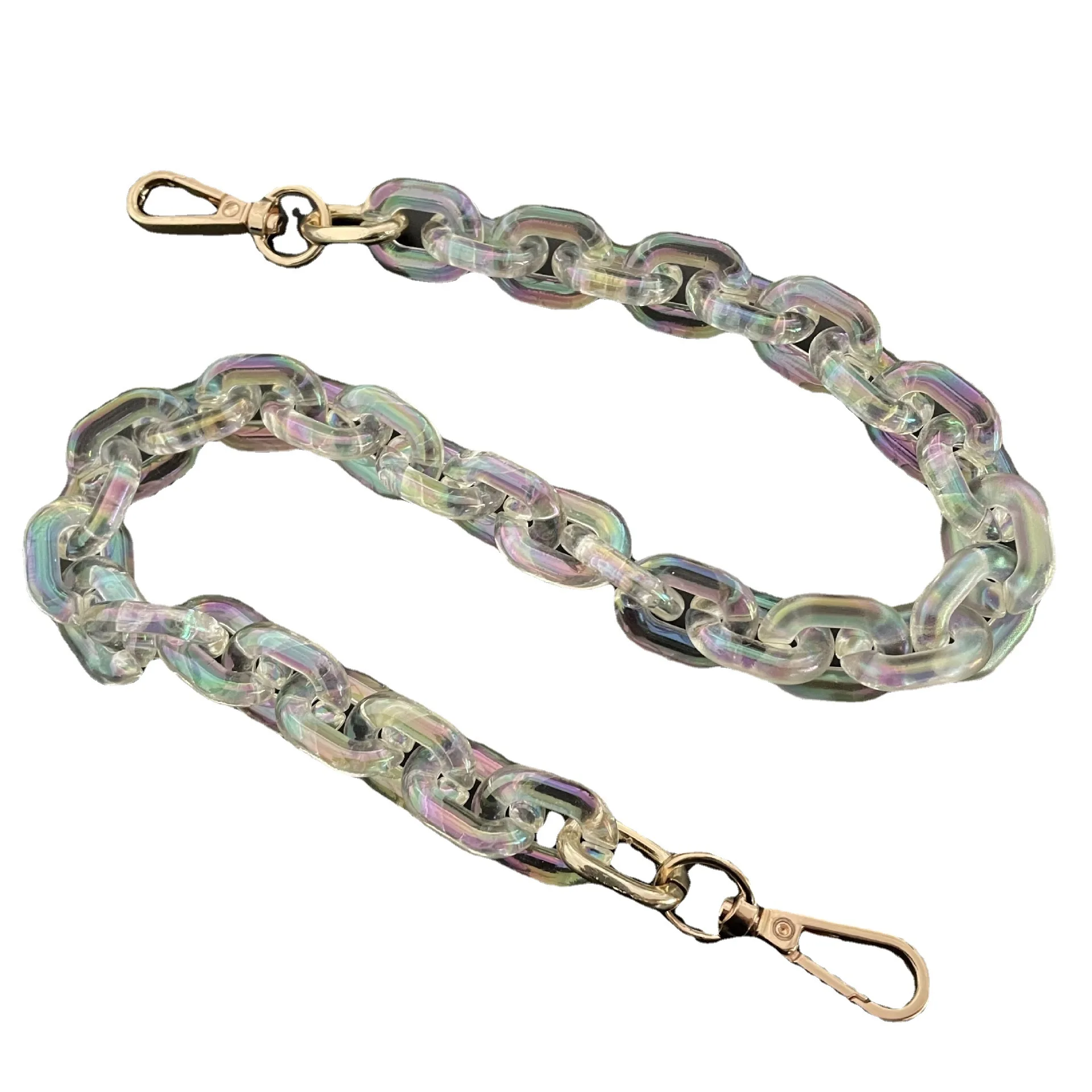 AB Colorful Acrylic Chain Resin Bag  Chain Shoulder Strap Bag Belt Pant Necklace Mobile Phone Chain AB003