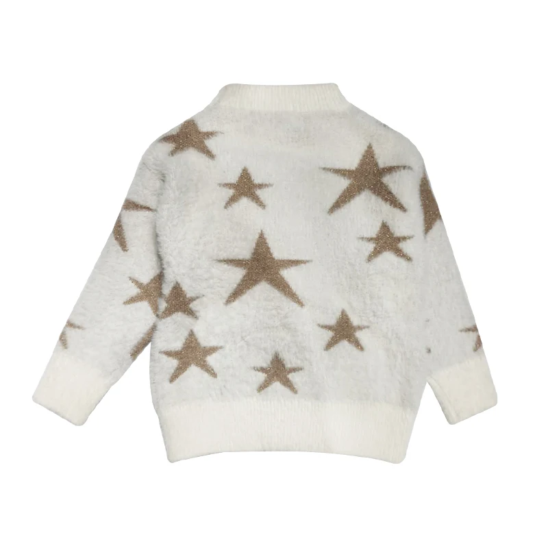 2020 white knit stars jacquard latest sweater designs for